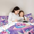 thumbnail image 5 of Homewish Kawaii Animal Dragon Bedding Comforter Set 2pcs for Kids Boys Girls,Cartoon Cute Twin Comforter Sets Microfiber,Starry Sky Breathable Bedding Set,Microfiber Bedroom Decor,Reversible, 5 of 8