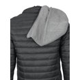 thumbnail image 2 of Maximos Men’s Slim Fit Lightweight Zip Insulated Packable Puffer Hooded Jacket (BAHBAH - Gray,XL), 2 of 3