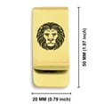 thumbnail image 2 of Stainless Steel Leo Zodiac (Lion) Classic Slim Money Clip Credit Card Holder, 2 of 2
