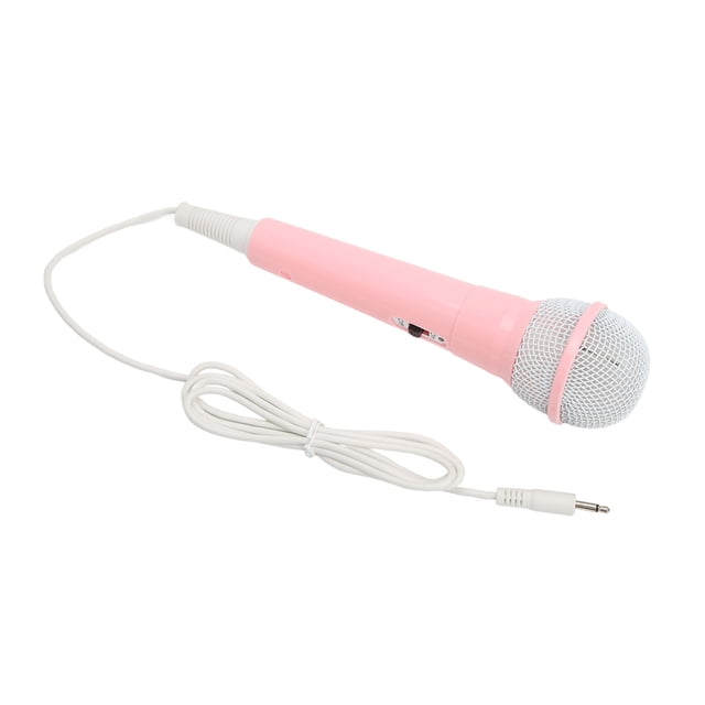 Child Singing Mic, Low Distortion Kids Wired Microphone 3.5mm Plug Small Portable For Family Party For Musical Instrument Pink,Blue