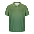 thumbnail image 5 of Dovford Men's Gradient Shirts Casual Stylish Button Down Short Sleeve Polo Shirts Summer Shirts Loose Athletic Pullover Tee 2024, 5 of 5