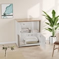 thumbnail image 4 of TROPOW Cat Litter Box Enclosure Furniture for 2 Cats, Hidden Litter Box, Modern Double Layer Cats Washroom Furniture with 2 Scratch Mat and Cat Scratching Post, Side End Table, 4 of 8