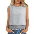 thumbnail image 2 of ICHUANYI Womens Loose Fit Casual Flowy Tank Tops Round Neck Trendy Sleeveless Summer Tops Clothes Shirt, 2 of 9