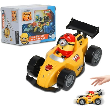 YOLOPARK Minions Despicable Me 4 Toys, Gifts for Toddler Boys and Girls Age 3 4 5 6 7 8 Year 0ld, Friction Powered Cars Pull Back Minions Action Figure Party Favors