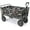 Gray-Camouflage, variant on Folding Wagon Cart, Garden Beach Carts with Adjustable Handle, Heavy Duty Utility Garden Wagon Grocery Cart, Max Capacity 220lbs, Gray