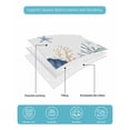 thumbnail image 4 of Quilts Queen Size Bedding Set, Navy Blue Coastal Reversible Summer Quilt 3 Pieces, Shell Starfish Coral Nautical Summer Beach Lightweight Bedspreads Coverlets with 2 Pillow Shams for All Seasons, 4 of 5