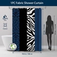 thumbnail image 2 of LVRLVR 1/4 Pcs Wild Animal Leopard Print Fabric Shower Curtain Rug Set - Zebra Print Bath Mat Bathroom Decoration, Red and Black, 70.8" × 70.8", 2 of 8