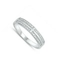 thumbnail image 4 of White Cubic Zirconia Sparkly Cross Micro Pave Ring .925 Sterling Silver Band Jewelry Female Size 7, 4 of 4