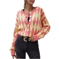 thumbnail image 2 of Puntoco Mujer Moda Color a juego Mangas largas Punto Cardigan Suelto tops Blusa Suéter Puntoco Puntoco-5171, 2 of 5