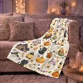 thumbnail image 6 of Halloween Enthusiasts Whimsical Ghosts Witch, Playful Pet Portrait Pattern, Warm Flannel Blanket for Living Room and Bedroom, Cat Lovers Halloween Gift, Pet Lover Home Decor, 6 of 9
