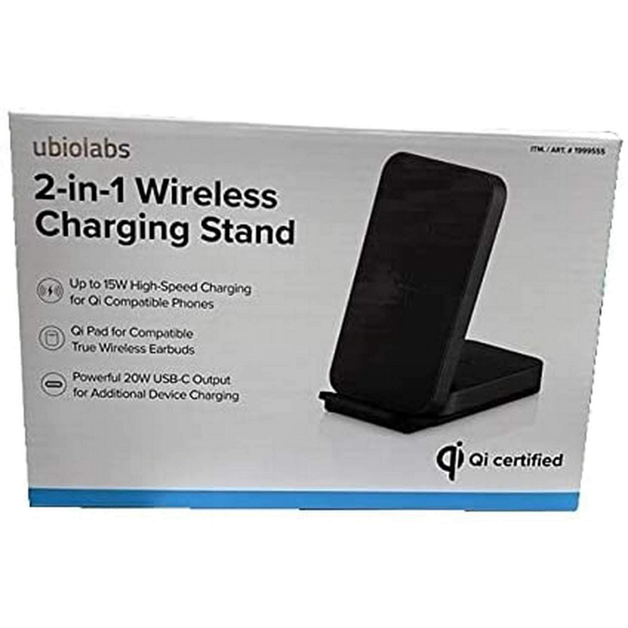 Ubio Labs 2-in-1 Wireless Charging Stand, Black | Walmart Canada