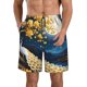 thumbnail image 1 of Balery Moonlit Golden Tree Peacock Traje de Baño Estilo Hawaiano para Hombre, Shorts de Secado Rápido con Bolsillos-X-Large, 1 of 6