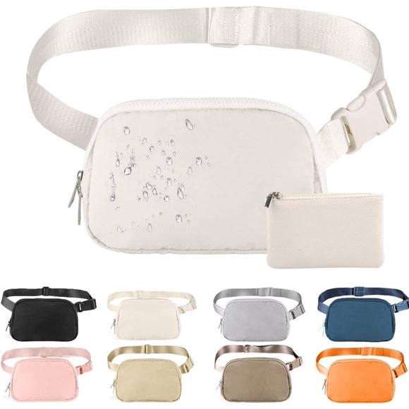 shiyou-Everywhere Belt Bag for Women Men with Coin Purse and Adjustable Strap, Small Crossbody Bags for Women Trendy, Small Fanny Packs for Women Cross Body-Fashion Waist Packs/Waist Bag/Bum Bag, Bei