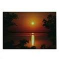 thumbnail image 2 of Nature Cutting Board, Sunset Horizon Skyline Reflection on the Sea Rural Fresh Dramatic View, Decorative Tempered Glass Cutting and Serving Board, Large Size, Red Scarlet Vermilion, by Ambesonne, 2 of 5
