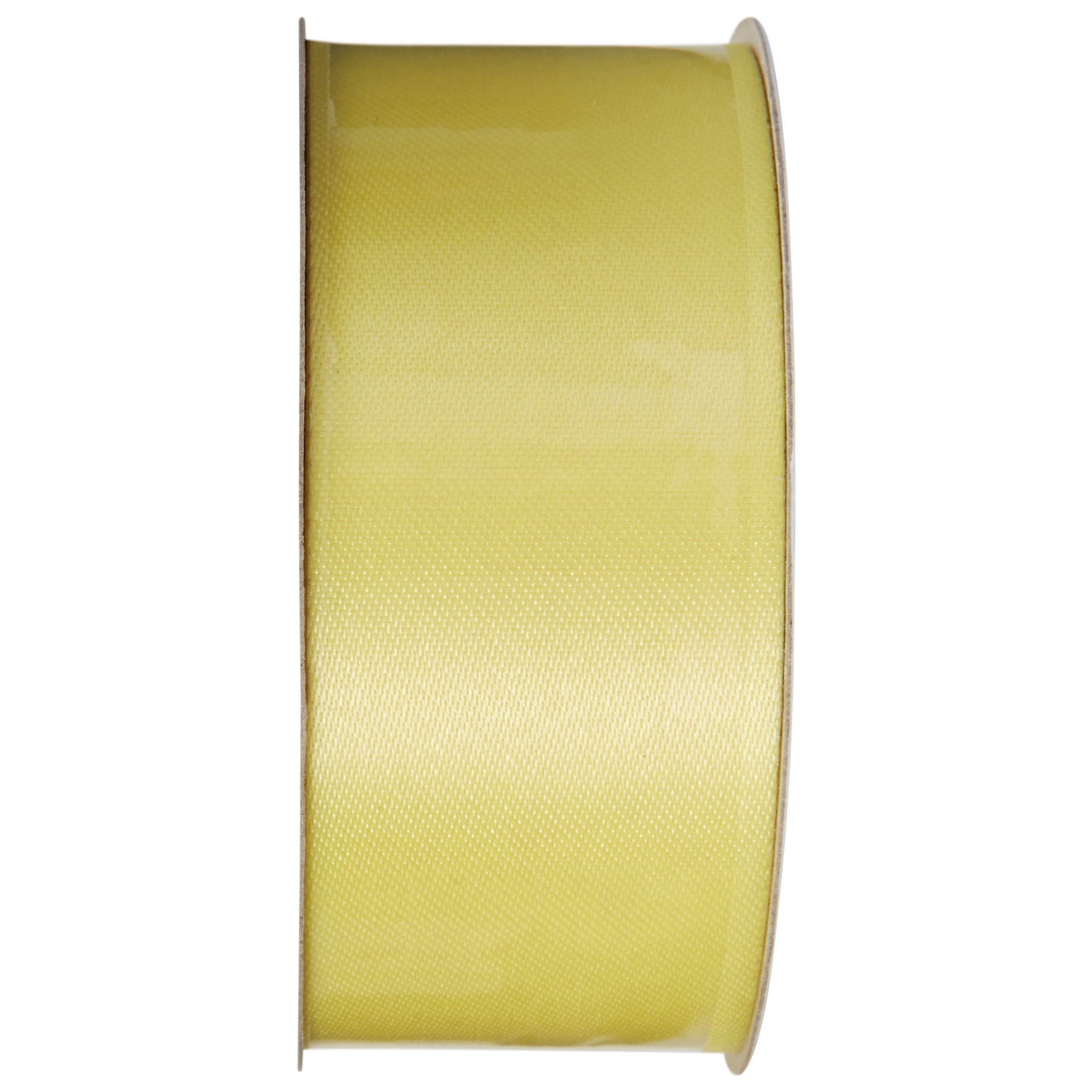 Offray Ribbon, Maize Yellow 1 1/2 inch Acetate Polyester Outdoor Ribbon for Floral Displays and Decorations, 21 feet, 1 Each