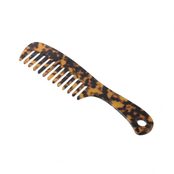 1 Pcs Hair Comb Wide Tooth Anti-Static for Thick Curly Hair Leopard Print Pattern Multicolor