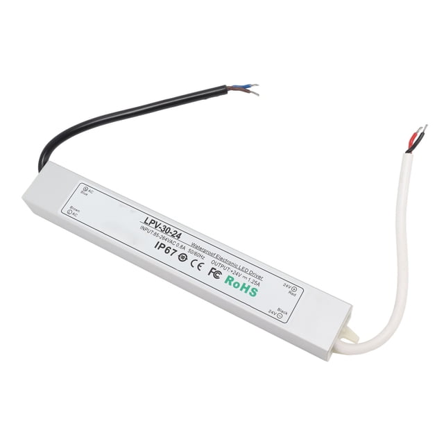 Controlador LED IP67 a prueba de agua 24V salida de bajo voltaje adaptador de transformador de fuente de alimentación para lámpara cámara de seguridad 85?264V