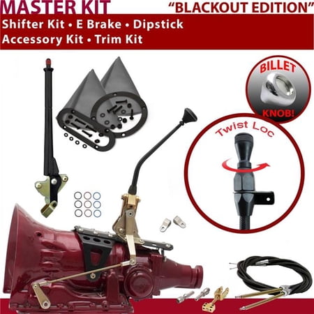 American Shifter FMX Shifter Kit Black 10 in. E Brake Cable Clevis Trim Kit Dipstick for EEF09