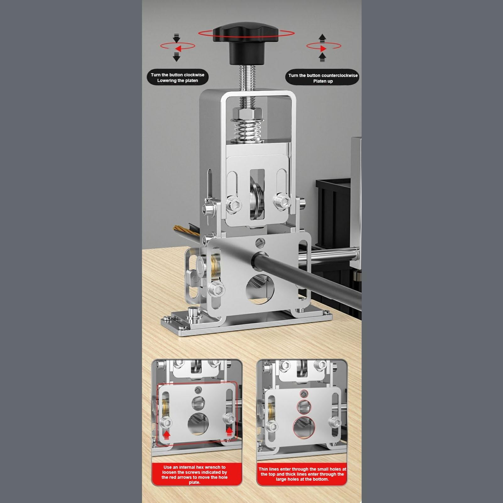 Yajisi Portable Manual Wire Stripper 0.04‑1in – Dual Hand‑Crank/Drill Powered, Alloy Steel, Compact & Versatile