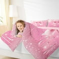 thumbnail image 5 of Feelyou Princess Bowknot Pink Bedding Comforter Set, Fashion Sequin Print Twin Comforter Sets, Teens Kids Girls Women Reversible Bedding Set, Super Cozy Room Decor, 2-Piece, 5 of 9