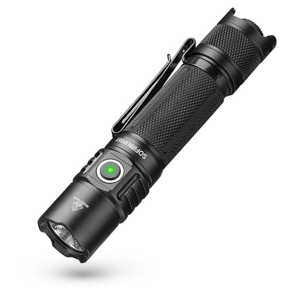 sofirn SP35T Tactical Flashlight Rechargeable, 3800 Lumens Super Bright Pocket Flashlghts with Dual Switch, IPX8 Water R