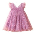 thumbnail image 3 of Zhuashum Toddler Girls Sleeveless Tulle Holiday Party Wear Wing Dress Dance Party Dresses Clothes,Size:12-24 Months, 3 of 7