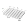 thumbnail image 7 of Yamazaki Home Self-Draining Soap Tray, White, Silicone, No Assembly, 7 of 7