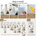 thumbnail image 6 of White Chicken Rustic Window Privacy Film, Vintage Floral Oil Painting Static Cling UV Sun Blocking Heat Control Window Tint Day and Night, Non-Adhesive One Way Windows Privacy Cover 17.7''x78.7'', 6 of 7