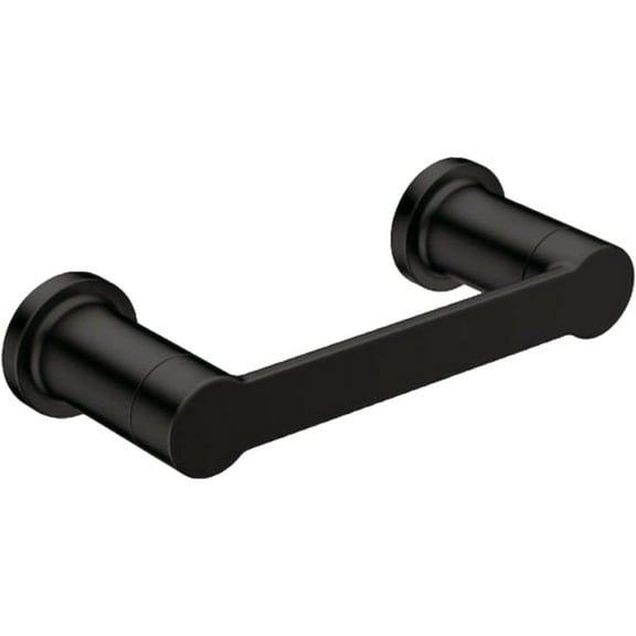 Moen Rinza Wall Mount Pivoting Toilet Paper Holder, Matte Black Y1108BL