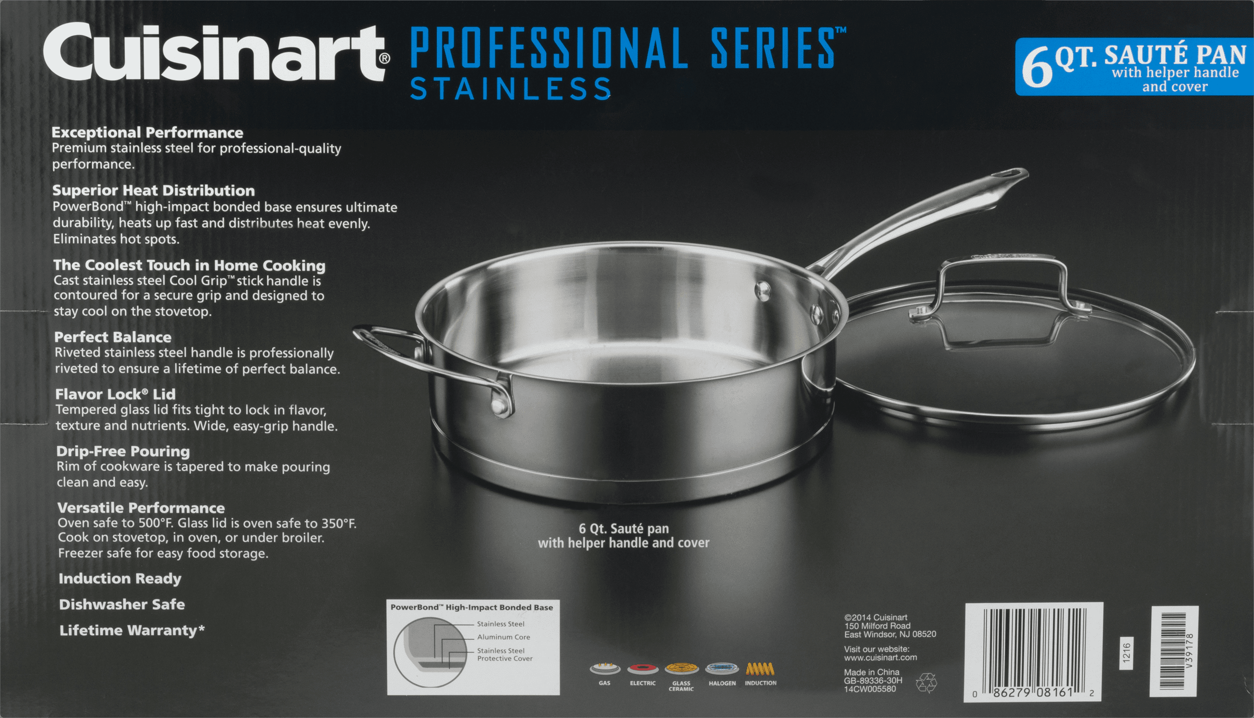 Cuisinart Professional Series 6 qt. Saute Pan Stainless