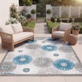 thumbnail image 5 of SAFAVIEH Cabana Anuki Floral Indoor/Outdoor Area Rug, Beige/Blue, 5'5" x 7'7", 5 of 14