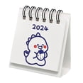 thumbnail image 2 of koolsoo 2024 Desk Calendar Cartoon Twin Wire Binding Thick Paper Desktop Calendar Stand up Desk Calendar for Desk Home Dinosaur, 2 of 8