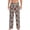 White, variant on Leopard Print Rose Print Mens Pajama Pants Sleep & Lounge Pants, PJ Bottoms With elastic waistb and Pockets