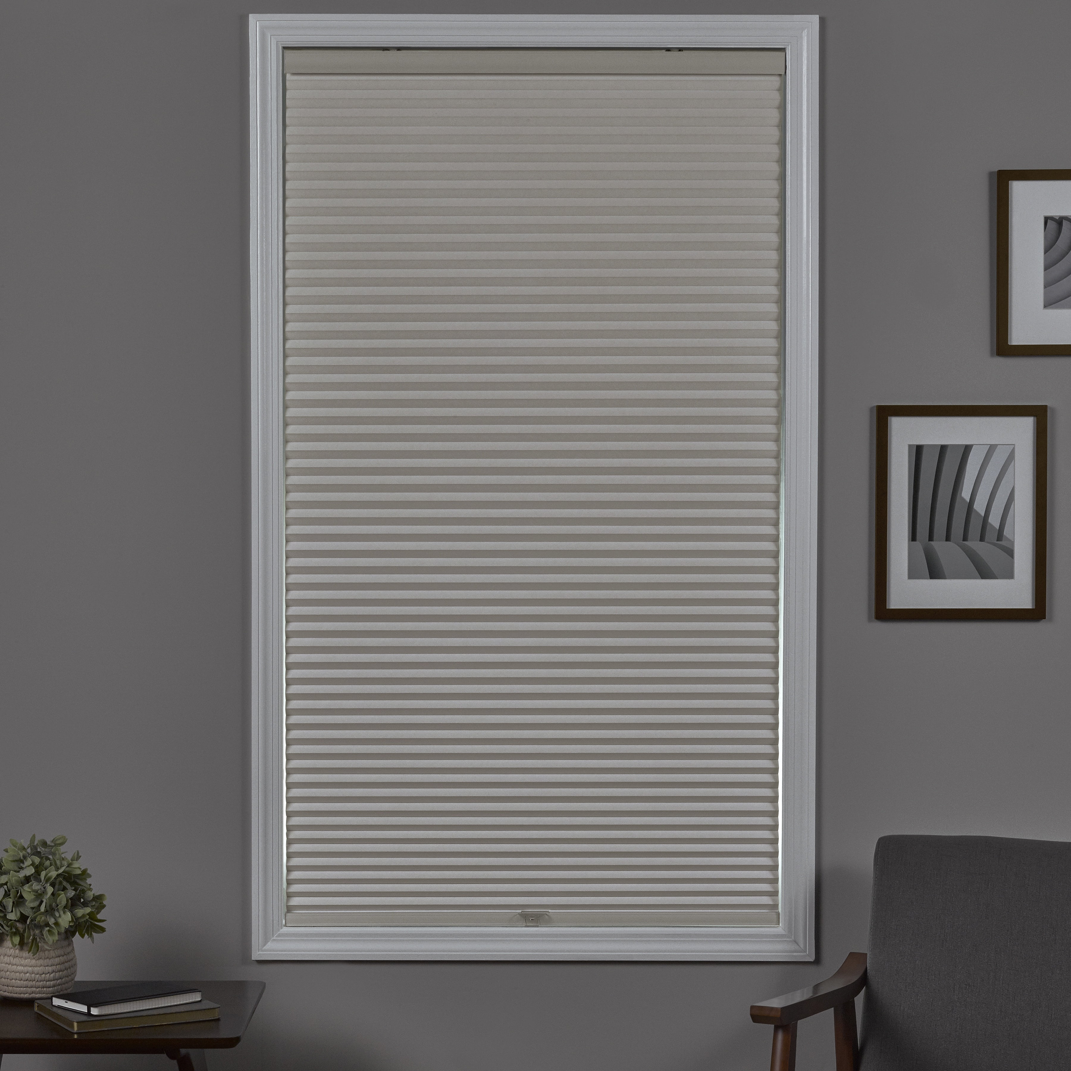 Coverscaped Cellular Shade, Room Darkening Alabaster, 66.5" x 62"