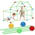 thumbnail image 4 of Fort Building Kit DIY Educational Construction Building Toy Stick Ball Plastic Children Tent Castle Building Toy, 4 of 7
