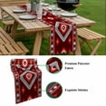 thumbnail image 5 of Red Boho Table Runner - 72 Inch Long, Kitchen Dining Table Runner Dresser Scarves, Neutral Tribal Ethnic Abstract Geometric Motifs Farmhouse Decor for Coffee Tables Wedding Party Banquet, 5 of 7