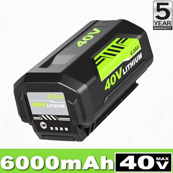 6.0Ah OP4026 Replacement for Ryobi 40V Battery Compatible with Ryobi 40 Volt Lithium Battery OP40201 OP4040 OP40404