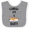 thumbnail image 3 of Inktastic Corgi Life is Rough Boys or Girls Baby Bib, 3 of 4