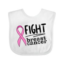 Inktastic Fight Breast Cancer Pink Ribbon Boys or Girls Baby Bib