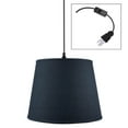 thumbnail image 4 of Shallow Drum 1 Light Swag Plug-In Pendant Hanging Lamp 10x12x8 Textured, 4 of 7