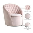 thumbnail image 2 of Meridian Furniture Alessio Pink Velvet Swivel Accent Chair, 2 of 6