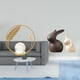 thumbnail image 2 of Figura Decorativa De Bola De Cristal Con Soporte Metálico Para Pasillo, Chimenea, Dormitorio, Sala De Estar U Oficina. Incluye Estatua De Conejo De Porcelana Cerámica. Ideal Para Decorar En, 2 of 8