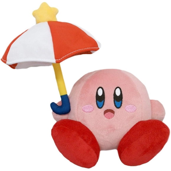 Peluche Little Buddy Kirby Adventure All Star de 7 cm con paraguas