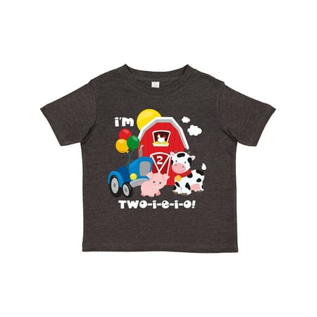 

Inktastic TWO-I-E-I-O 2nd Birthday Gift Toddler Boy or Toddler Girl T-Shirt