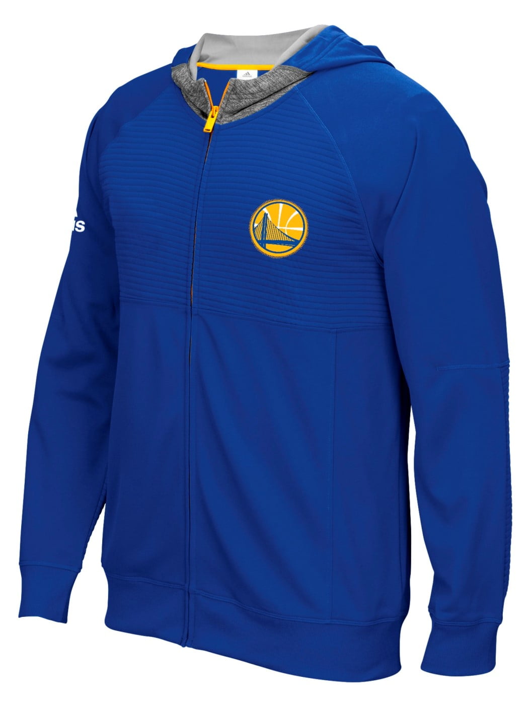 Golden State Warriors Adidas 2016 NBA On-Court "Pre-Game" Full Zip Hooded Jacket by Adidas