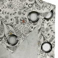 thumbnail image 3 of Ambesonne Floral Grommet Curtain Single Panel, Spring Foliage Ethnic, 50"x60", Cream Grey, 3 of 5