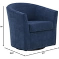 thumbnail image 5 of Pemberley Row Fabric Indigo Club Chair Swivel 30"H Assembled, 5 of 5