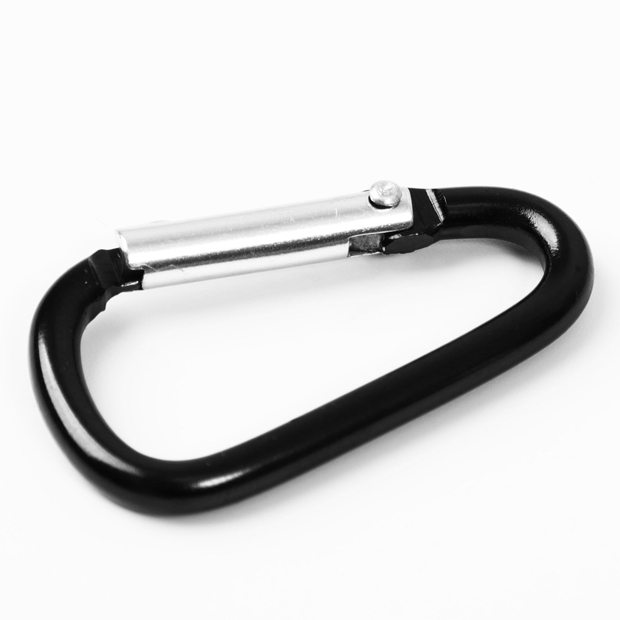 Unique Bargains 10PCS Carabiner Keychain Clip, Black Metal D Ring Snap Hooks for Hanging
