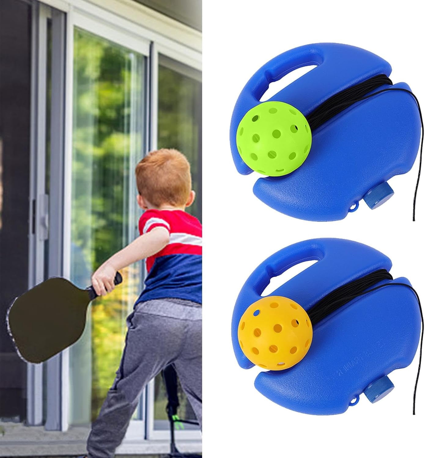 2pack  Pickleball Trainer, Pickleball Trainer, Pickleball Match Buddy, Matchbuddy Pickleball Trainer, Pickleball Training Aids Tool for Beginner Exercise Sport