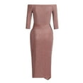 thumbnail image 5 of New Years Eve Dresses For Women Temperament One Neck Slit Pencil Hot Wedding Dress, 5 of 5